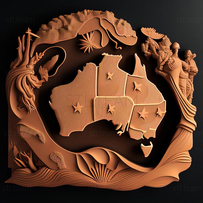 3D модель Австралийское Содружество Австралии (STL)